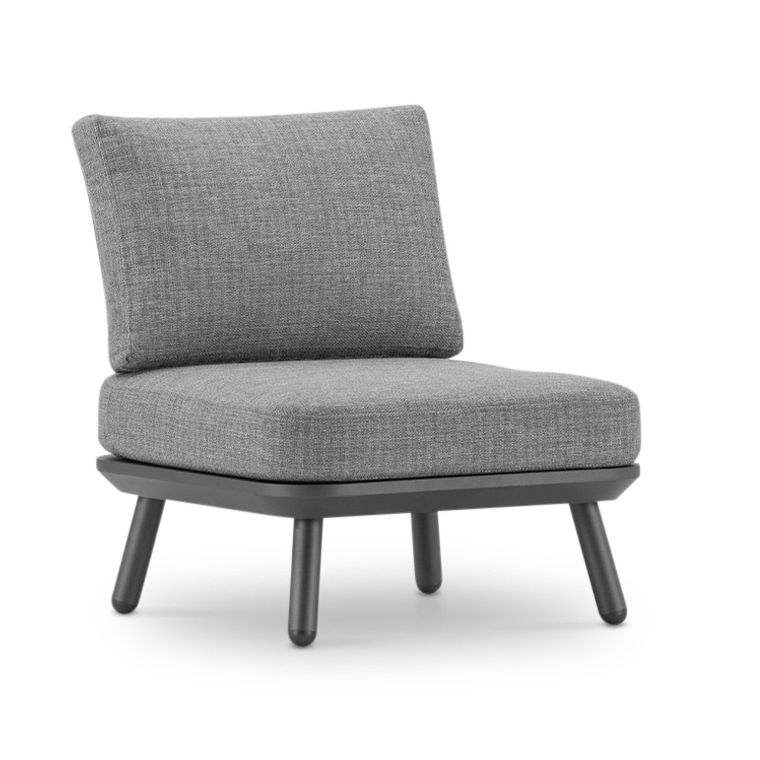 Poltrona de jardim antracite e corda cinza Matilda Leroy Merlin