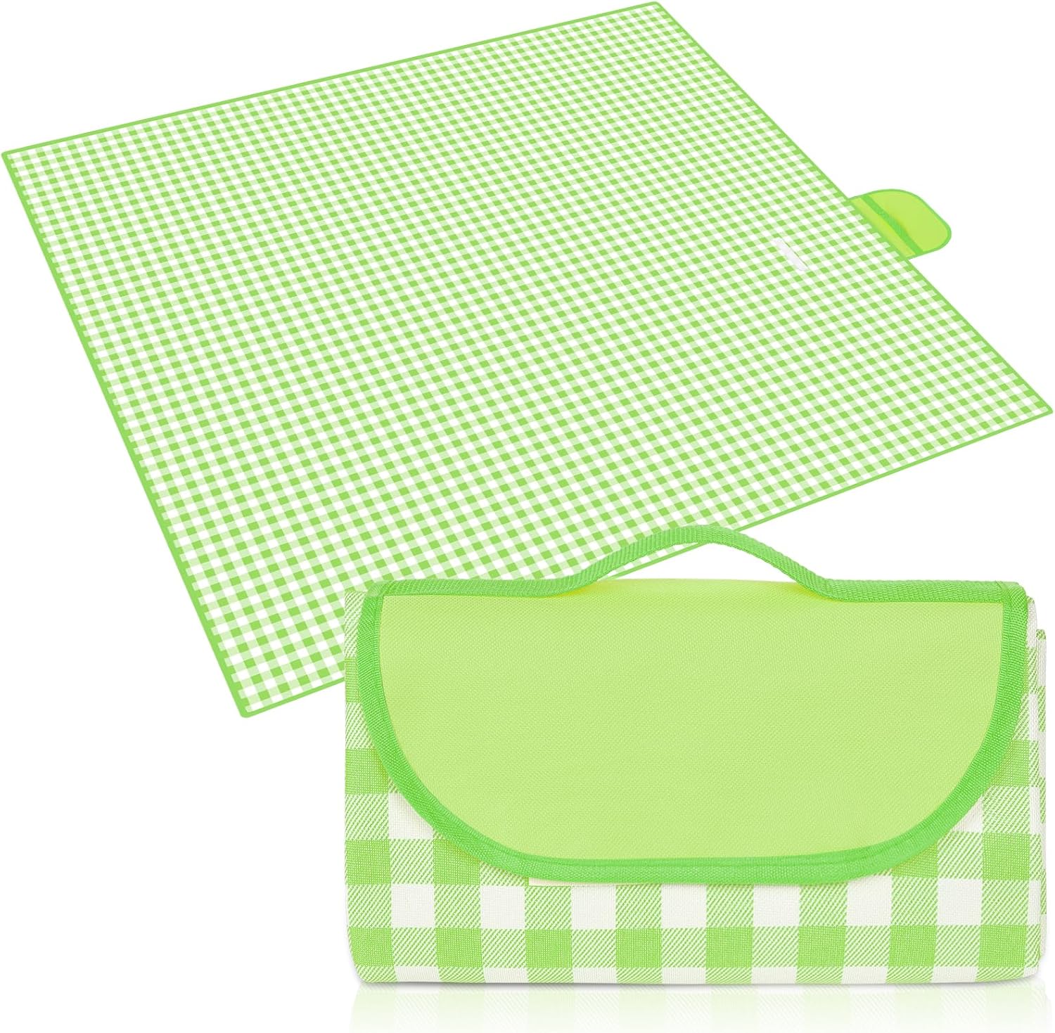 Koc piknikowy 200 x 200 cm, składany, wodoodporny, idealny do parku, na kemping, w podróż, zielony