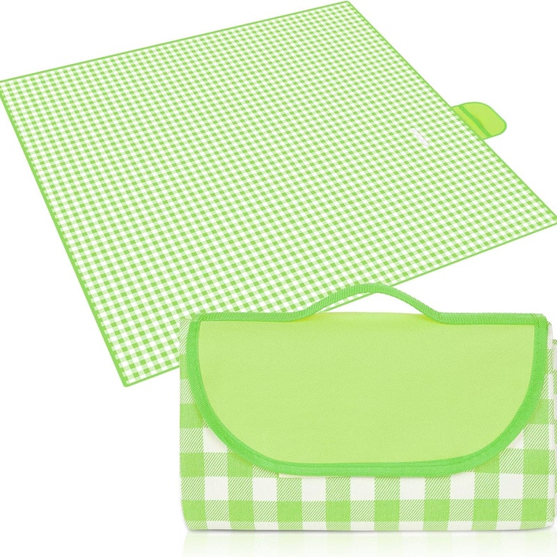 Koc piknikowy 200 x 200 cm, składany, wodoodporny, idealny do parku, na kemping, w podróż, zielony