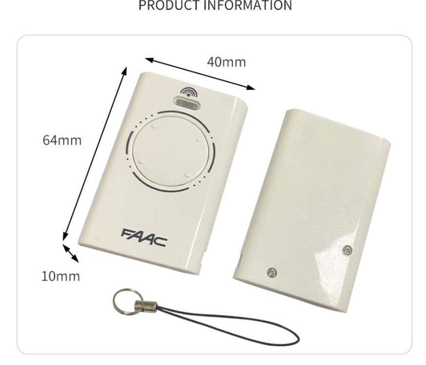 Lot de 2 télécommandes FAAC XT2 2 canaux 433 MHz Blanc Émetteur d'origine Rolling Code SLH LR - 787007 - 6