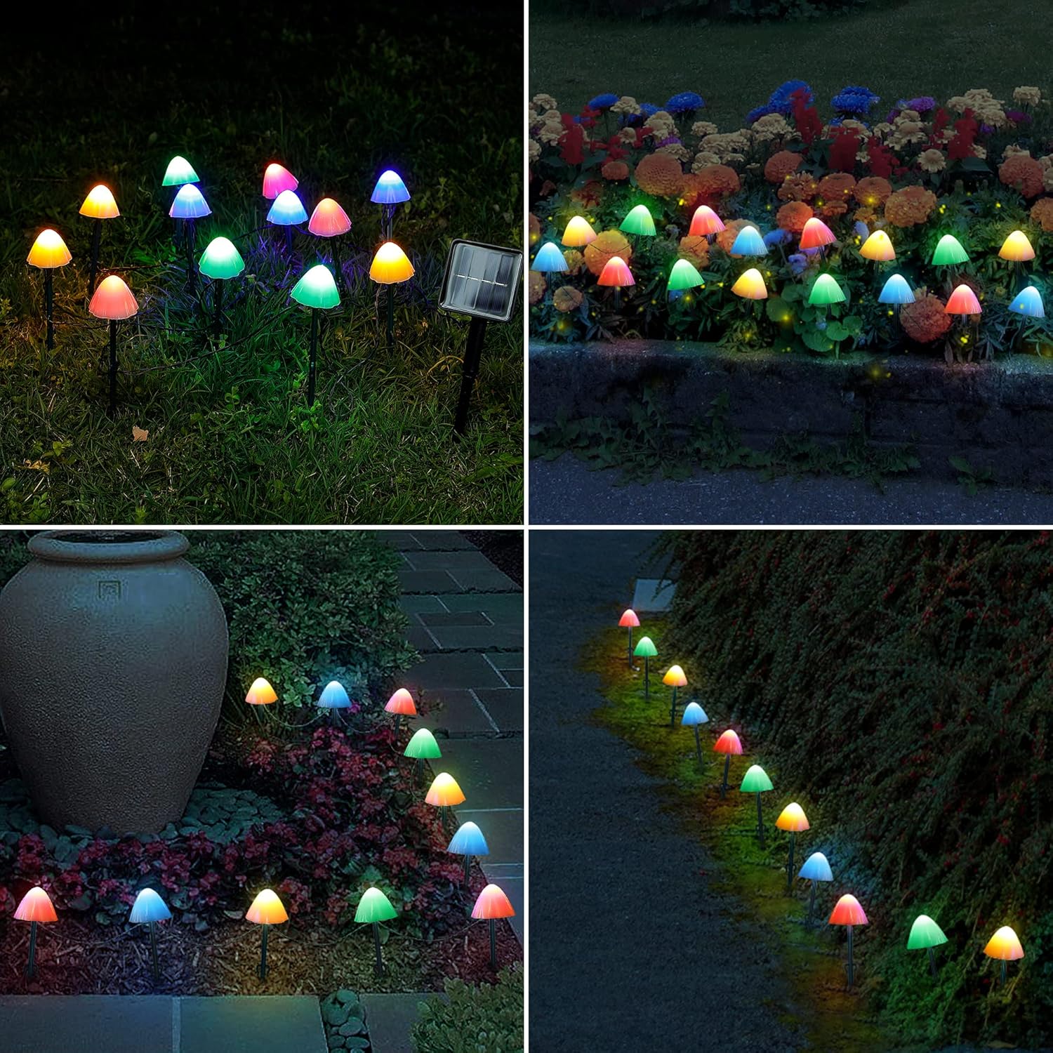 30 Luci Solari Da Giardino A Forma Di Fungo – 6,5m Con 8 Modalità E IP65 | Decorazione Magica Per Esterni, Prato E Feste - 2
