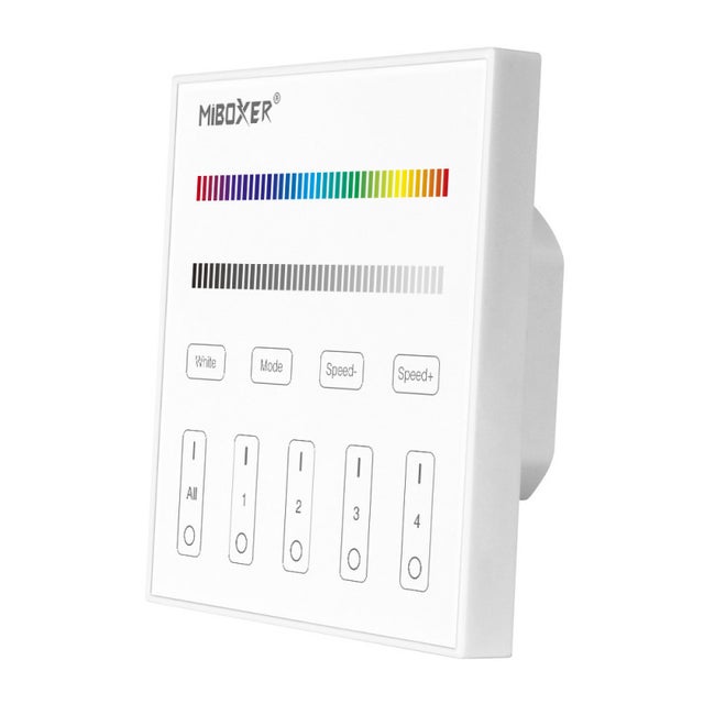 Controllo remoto DMX512 Tattile da parete Frequenza radio dimmerabile 4 zone bianche - RGBW