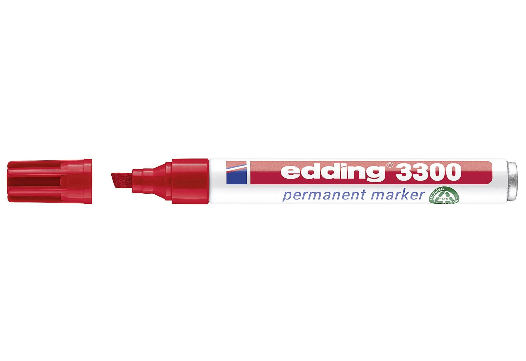 Marker permanentny Edding 3300 czerwony szerokość linii 1-5 mm - 4-3300002