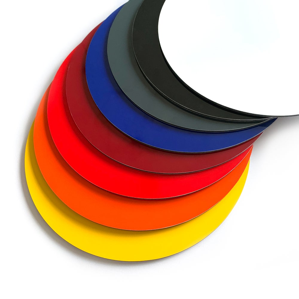 Panneau rond plaque composite aluminium dibond blanc, 50mm (5 cm), Ep.3 mm - 4