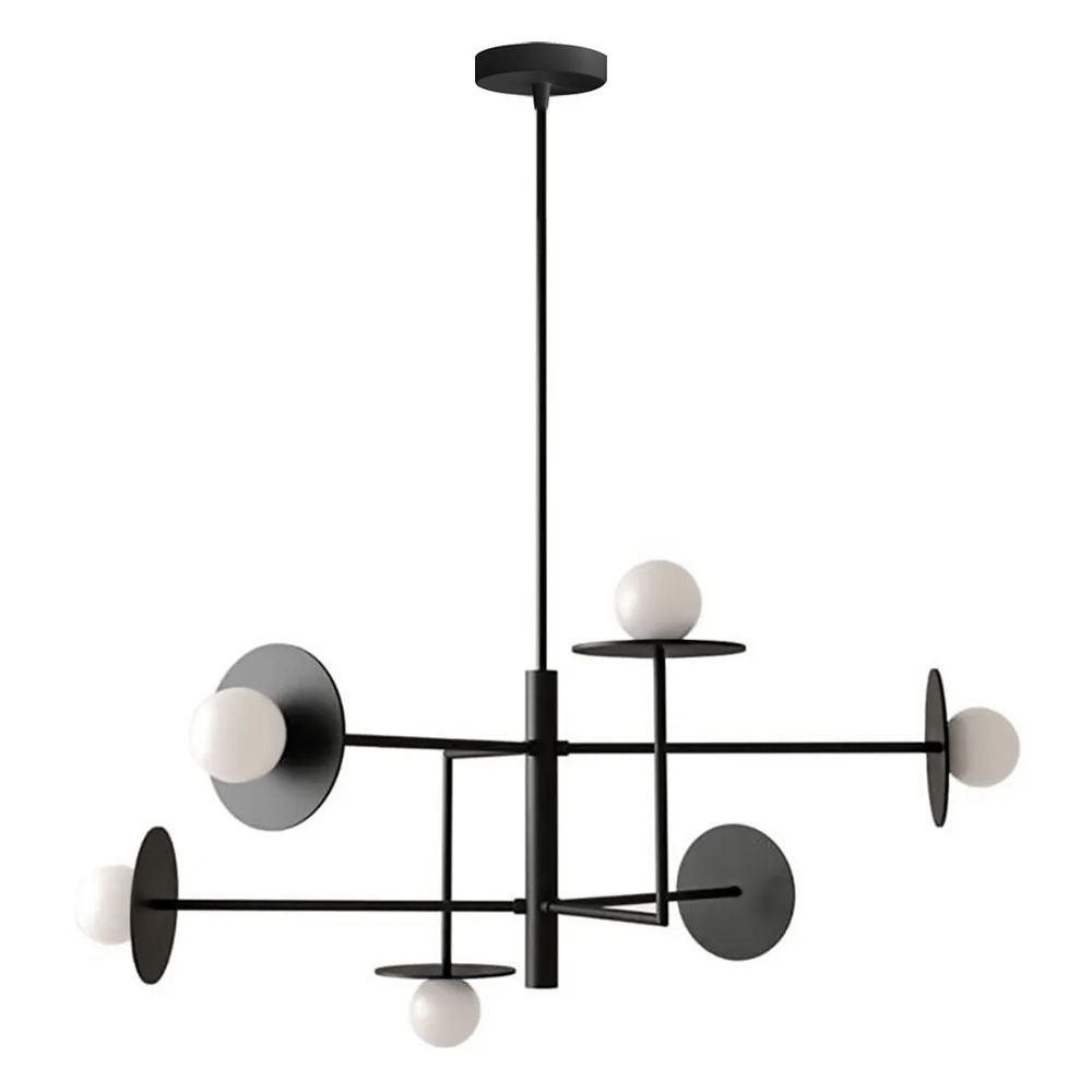Lampa Sufitowa Wisząca Toolight App1668-6Cp Czarny