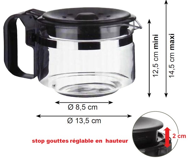 Verseuse adaptable 12/15 tasses pour cafetière - WPRO - UCF100 - Filtre
