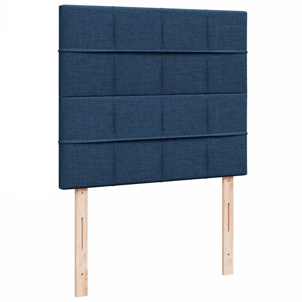 Maison Exclusive - Sommier à lattes de lit avec matelas Bleu 120x200 cm Tissu - 9