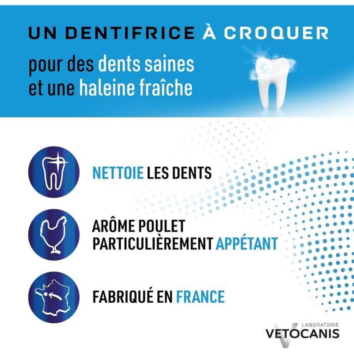 VETOCANIS Pasta de Dentes Mastigável - Controle de Tártaro - Para Cães - 30 Comprimidos - 3