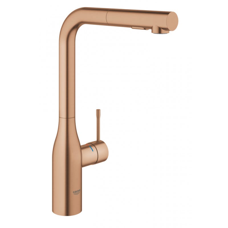 Mitigeur lavabo 2 trous Or rose brossé - Corbeau | Leroy Merlin Mitigeur lavabo 2 trous Or rose brossé - Corbeau | Leroy Merlin