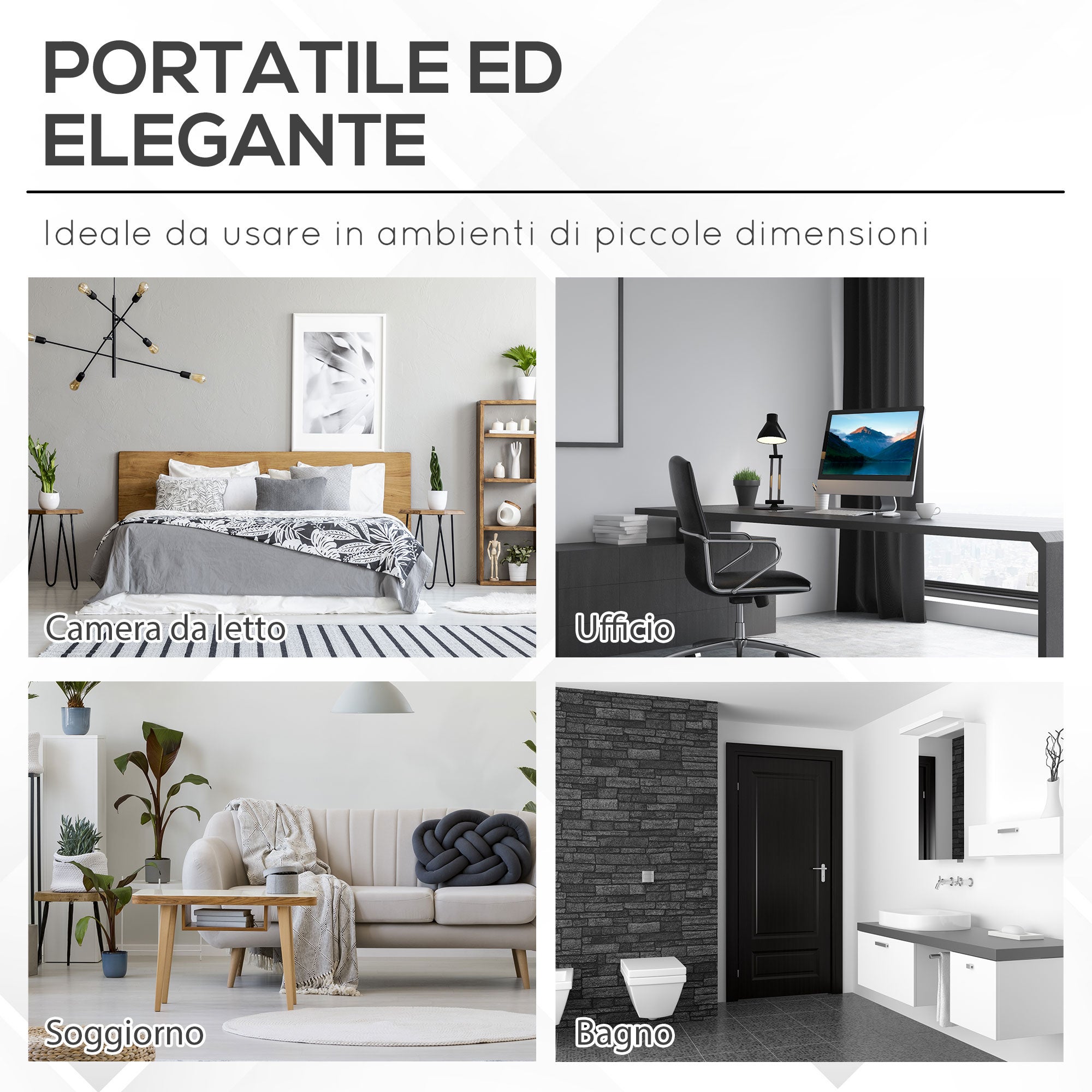 HOMCOM Purificatore D'aria Con Filtro Hepa Carbone Attivo, 3 Velocità Regolabili, Area Coperta 18㎡, Per Polvere, Fumo, Odori, Polline - 7