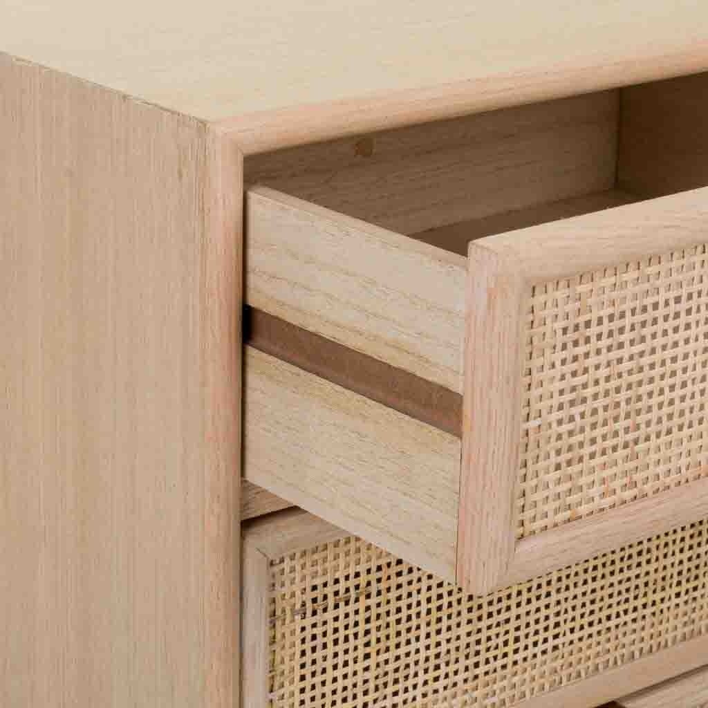 Commode en bois et grille marron 80x39.5x81h - 6