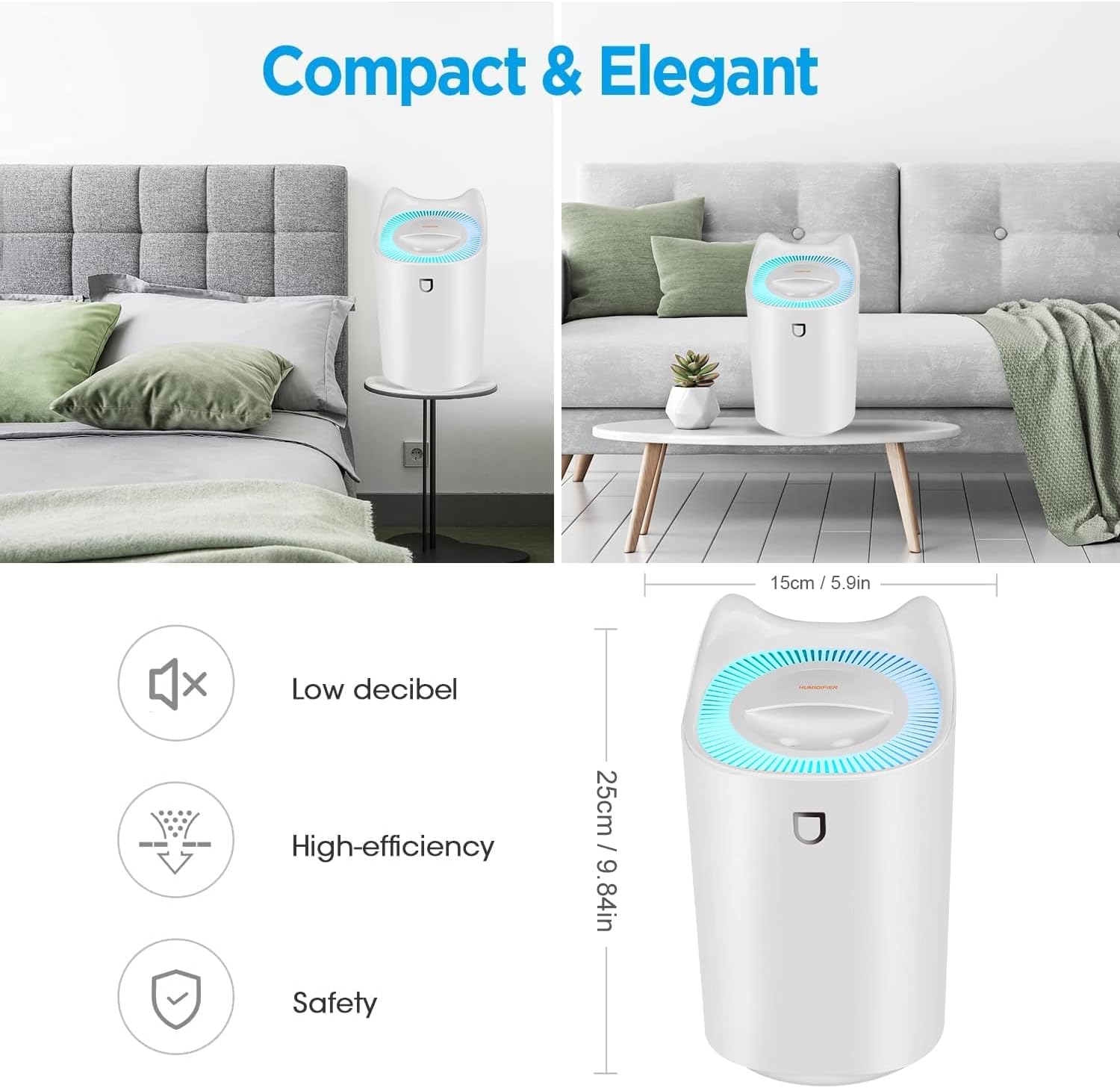 Humidificateur D'air Cool Mist À Double Buse