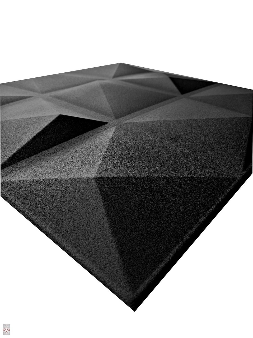 Panneaux muraux 3D décors revêtement mural panneaux de plafond POLYSTYRENE MATERIAL STYROPOR-TYPE 3mm force 8 pièces - 2m² Pyramide Noir - 4