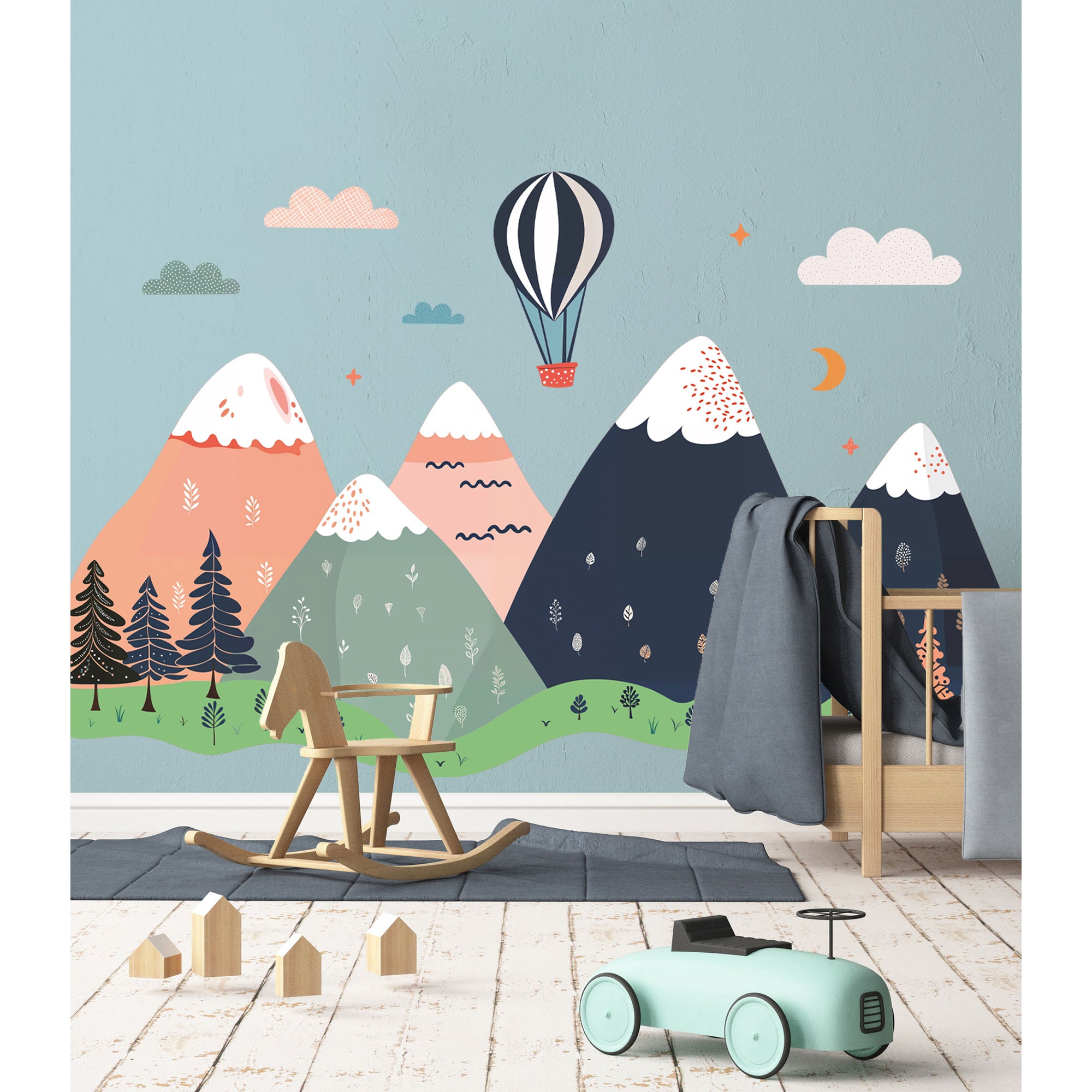 AUGUSTE - Papier peint montgolfière - Anatole Designs