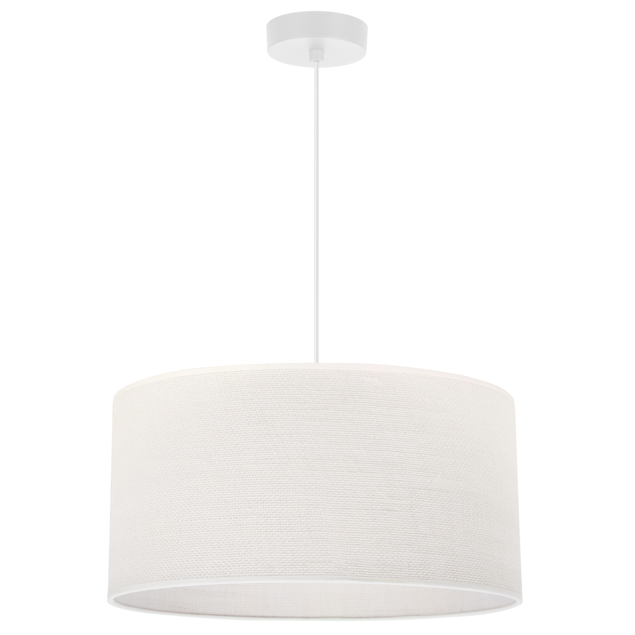 Lampa sufitowa wisząca Juta biała boho 1xE27 abażur okrągły 35cm biały Light Home LH - 2