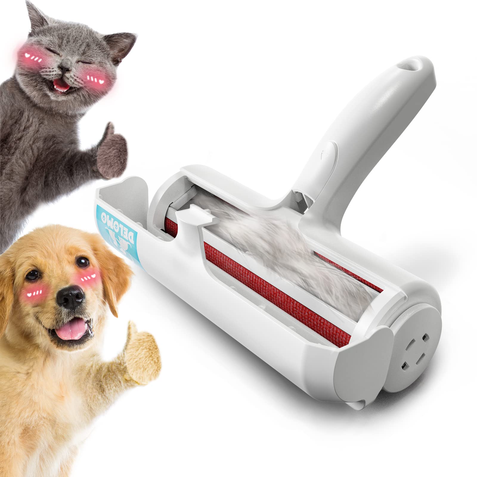 Brosse à peluches autonettoyante - Épilateur pour chat - Brosse pour chien - Double