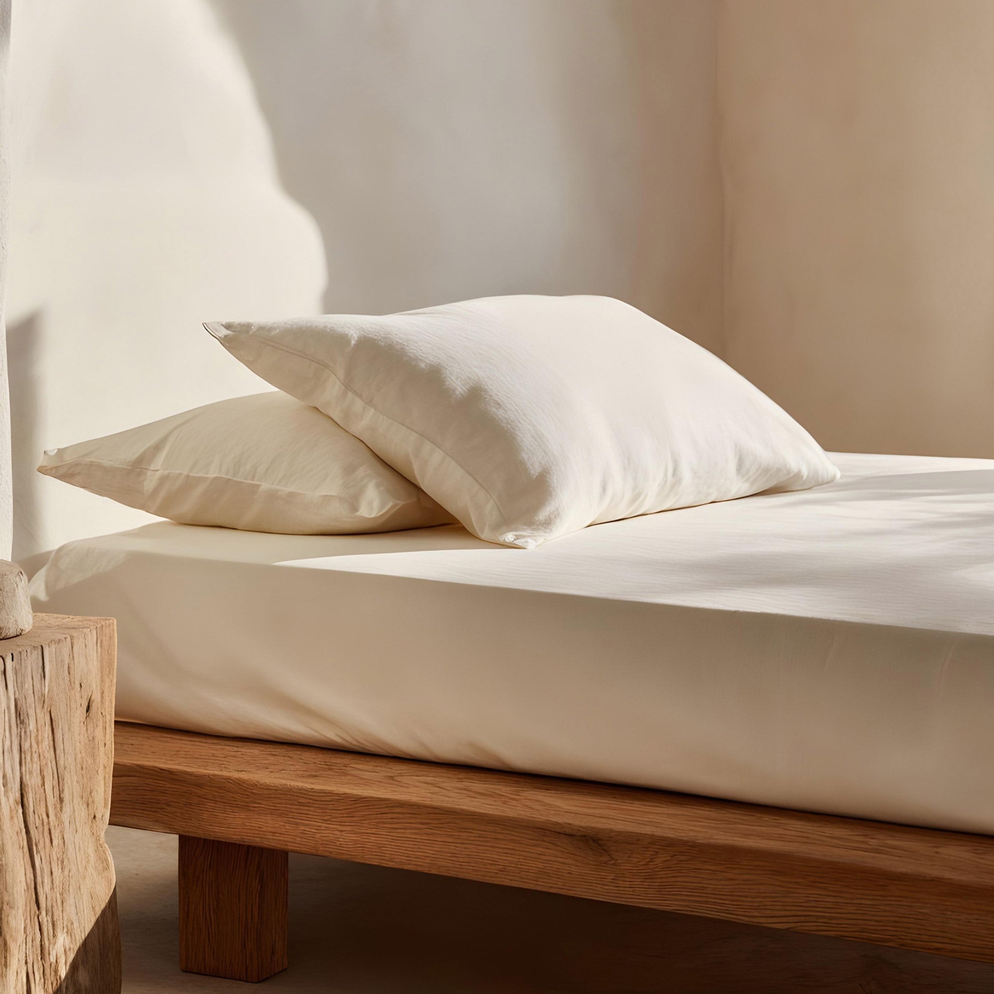 Lençol de baixo 80 x 200 x 30 cm 100% algodão respirável ajustável Branco - 2