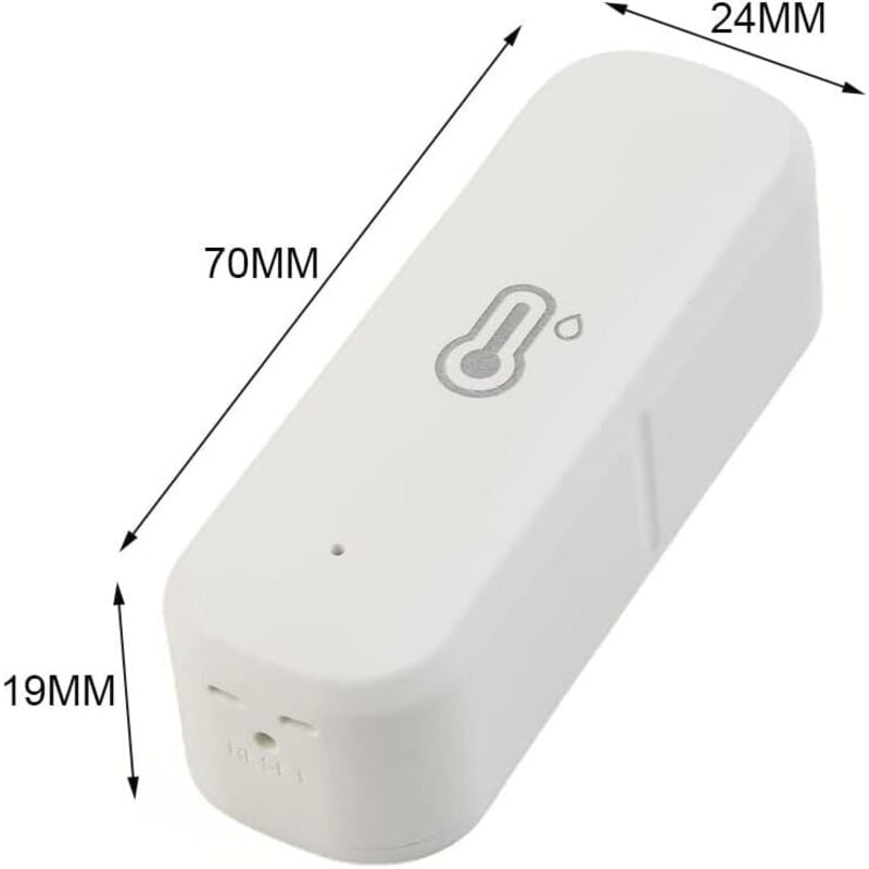 Lot de 4 thermomètres hygromètres WiFi - Sans fil Contrôle de la température et de l'humidité avec alerte d'application à distance - 2