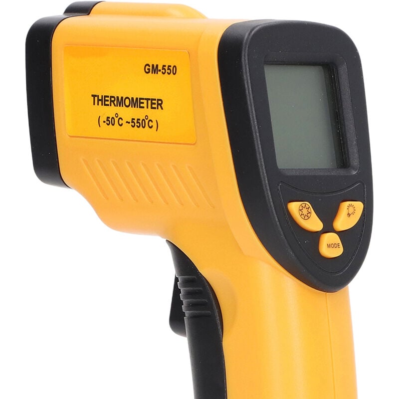 SJLERST Thermomètre Infrarouge, Sans Contact Laser Thermomètre Infrarouge de -50°C à 550°C, Ecran LCD Rétroéclairé (Pas pour l'homme) - 2