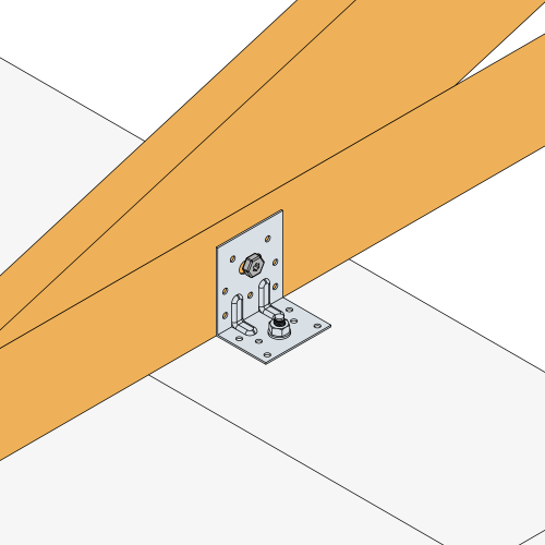 Equerre perforée renforcée acier 75 x 100 x 60 - SIMPSON - 4