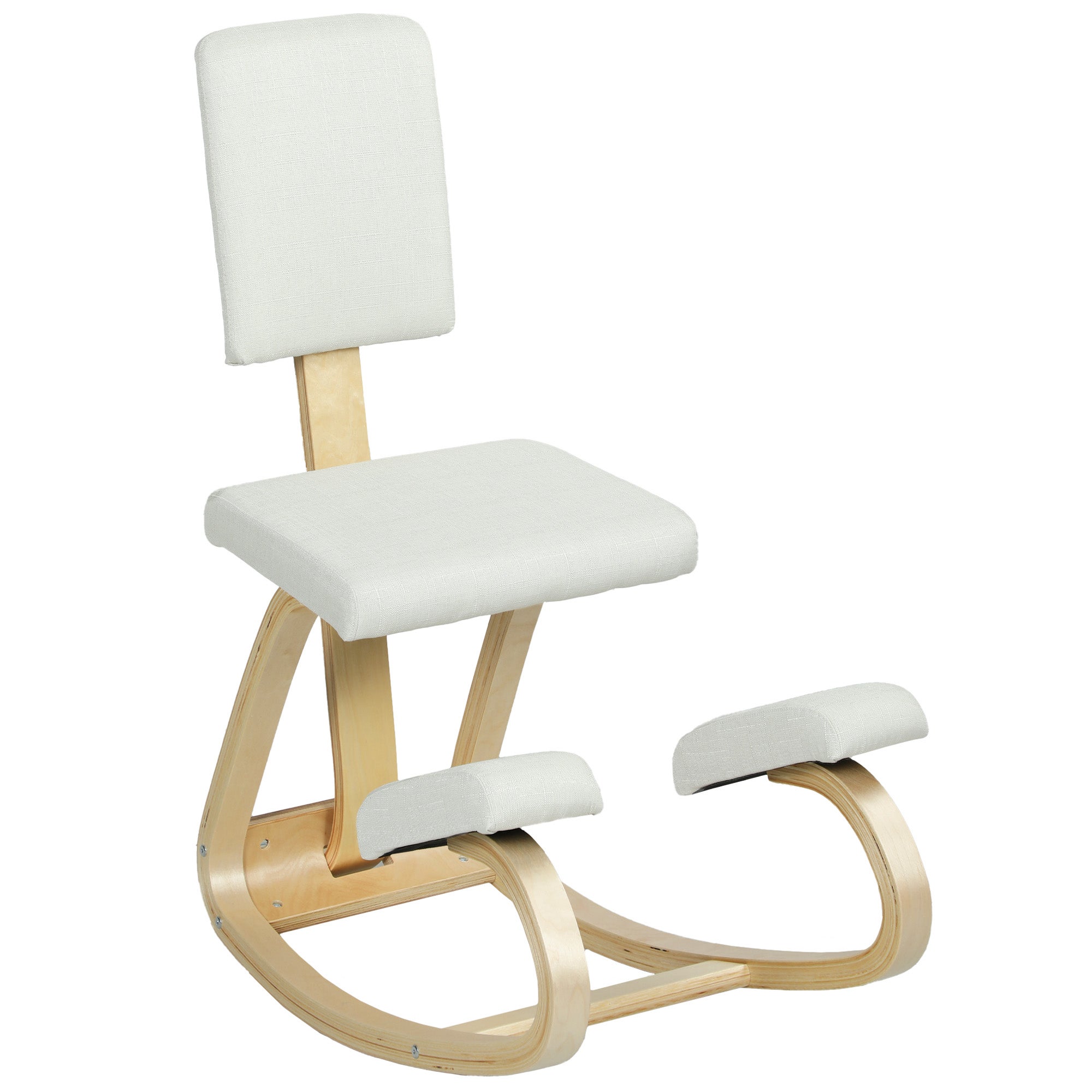 Asiento de rodillas, taburete mecedora ergonómico de madera con ...