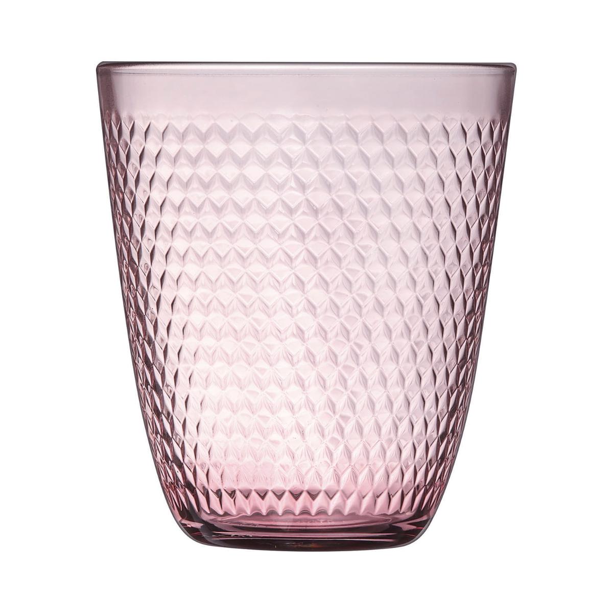 Arcoroc Caja 6 Vasos Altos Vidrio 31Cl Pampille, No Apto Microondas Rosa , Leroy Merlin