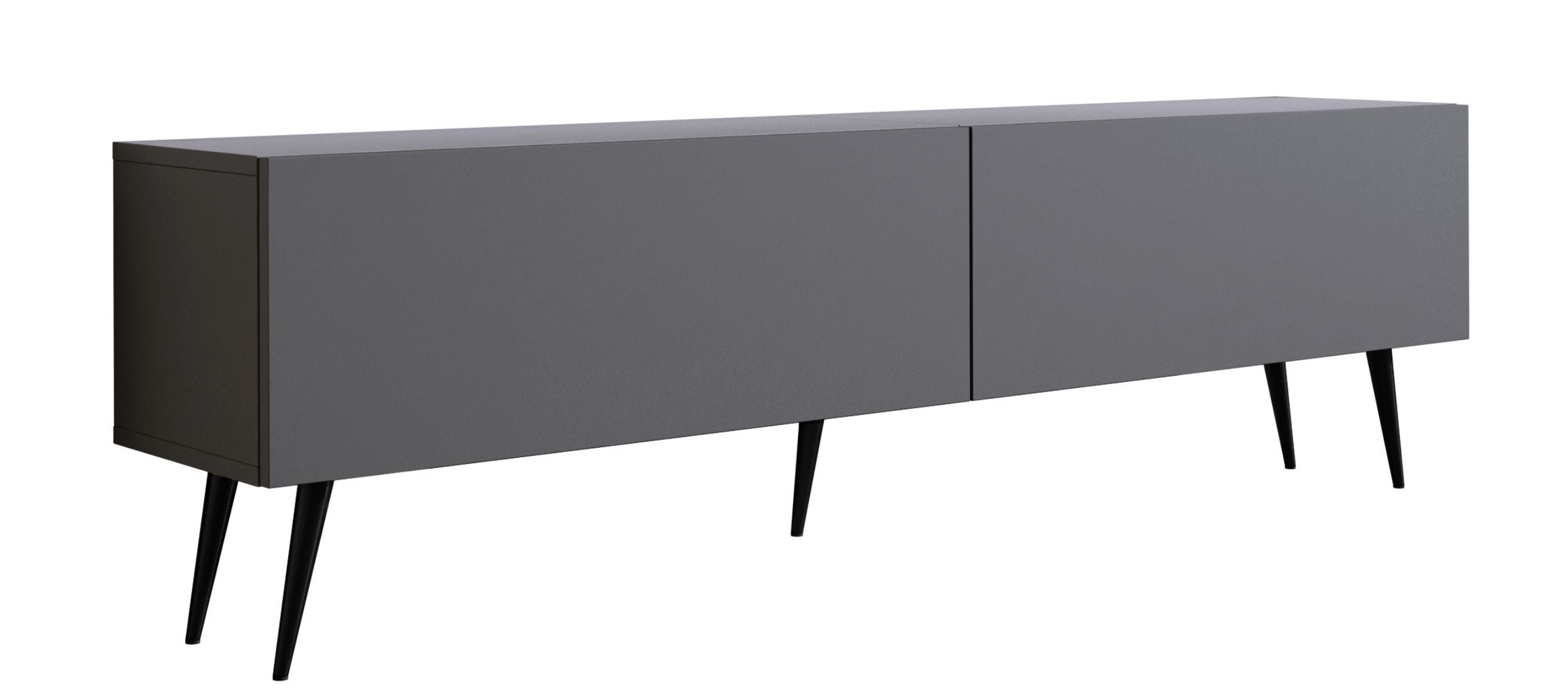 Szafka RTV : Antracyt, czarne nogi, 170 x 32 x 52 cm