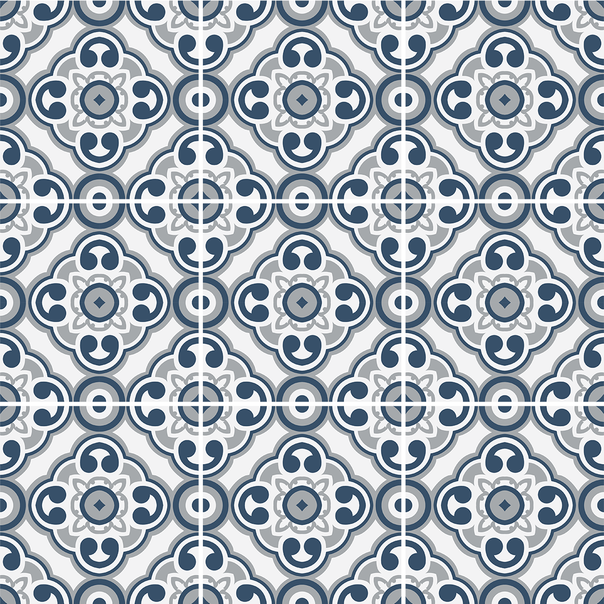 9 adesivi piastrelle di cemento azulejos Madina - Sticker adesivo - adesivi murali - 9stickers20x20cm - 2