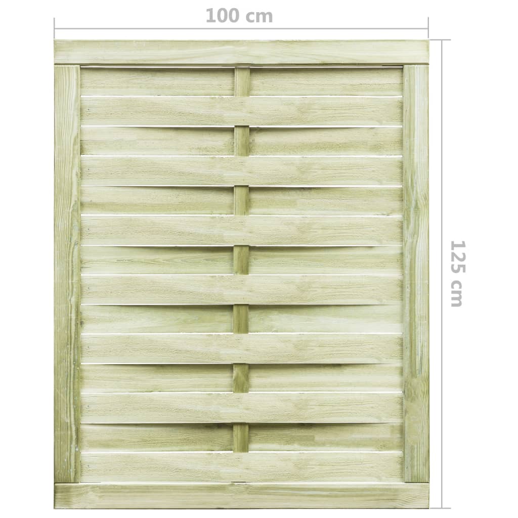 vidaXL Cancello da Giardino Legno di Pino Impregnato 100x125 cm Verde - 5