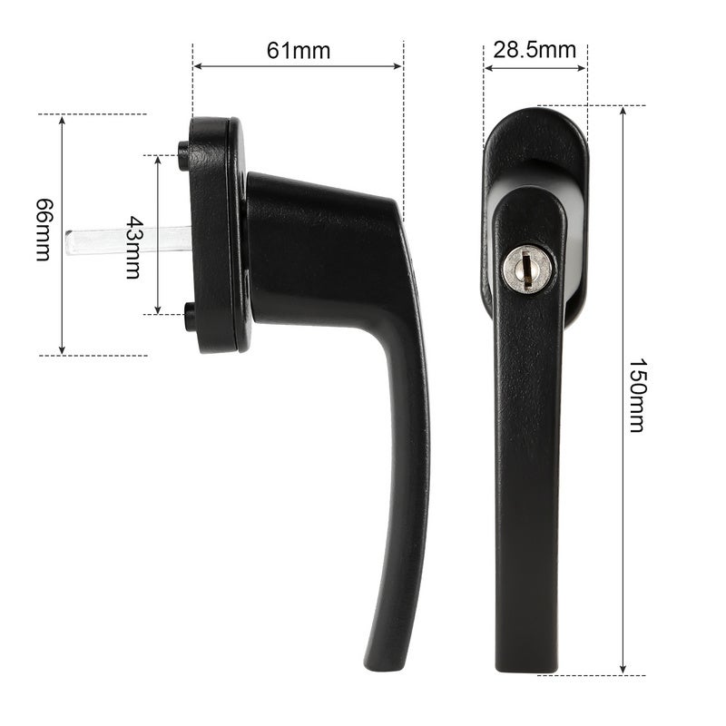 Maniglia Nera RAL 9005 In Alluminio Per Porta Flora Nuova Dalbama - Foto 9