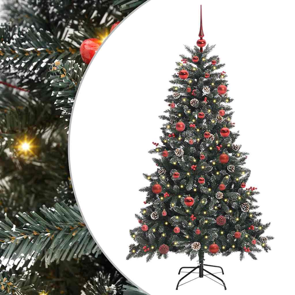 Sztuczna choinka z 150 diodami LED Zielony 83.5 x 83.5 x 150 cm