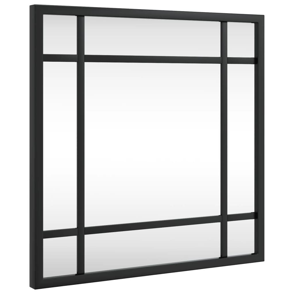 Maison Exclusive - Miroir mural noir 30x30 cm carré fer - 2