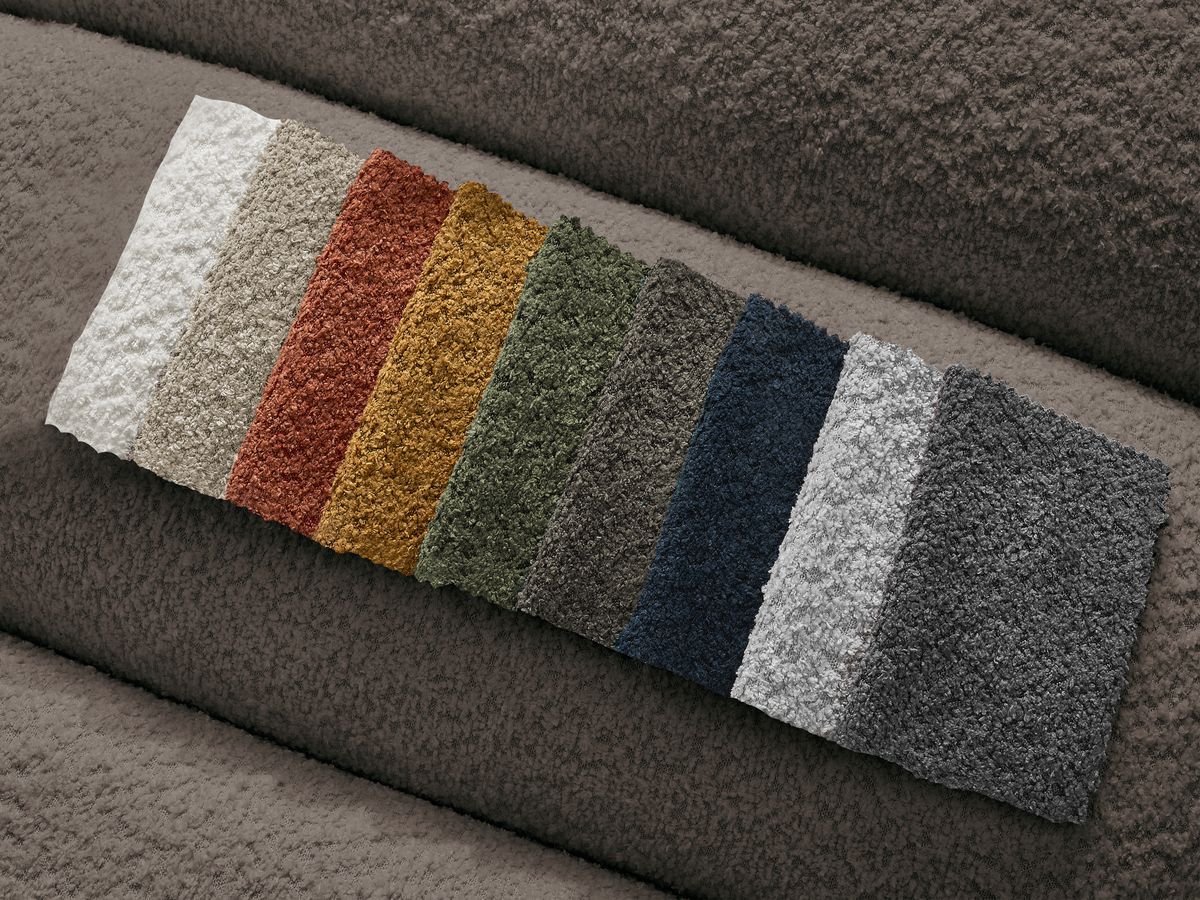 Pouf pour canapé modulable ANNECY tissu bouclette BOBOCHIC 1 place ...