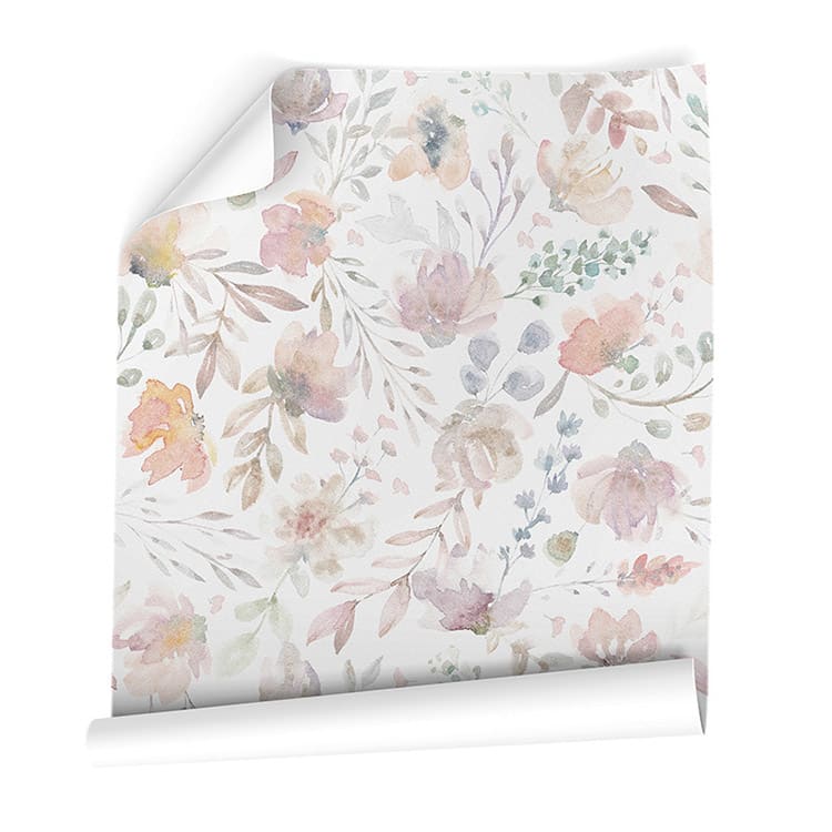 Papel pintado autoadhesivo estampado flores 65x260cm - 3