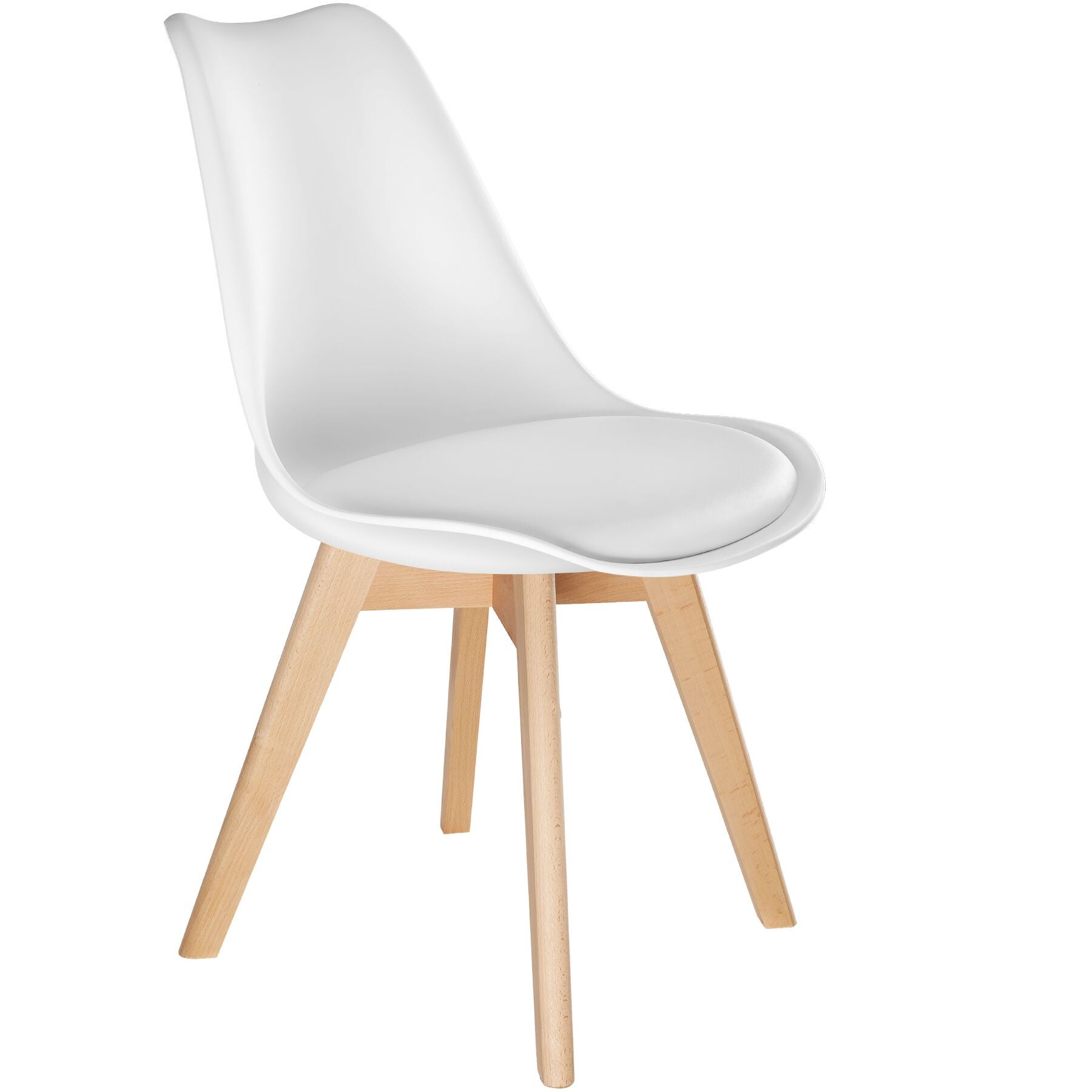 Lot de 4 chaises de salle à manger en polypropylène style scandinave forme ergonomique TECTAKE - 2