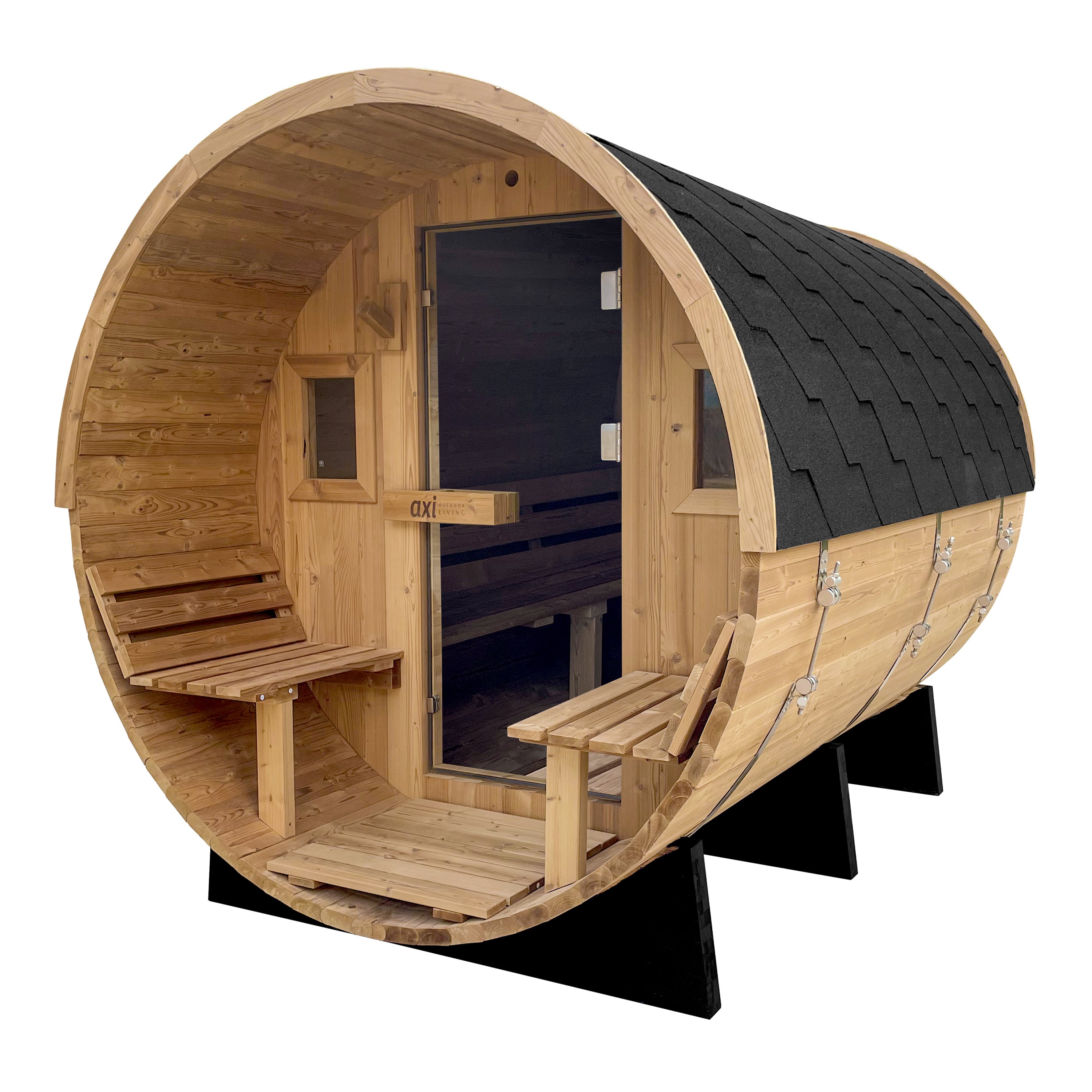 AXI Barrel Sauna d'extérieur | Traditionnel en forme de tonneau ...