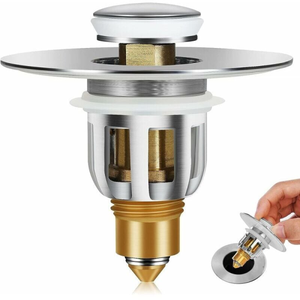 Seatery 2,5 cm, Accessori per Bagno, Filtri per Scarico del Lavandino del Bagno, 2 Pezzi, per Lavanderia, Mocio, Lavandino, Filtro di Scarico in Acciaio Inox
