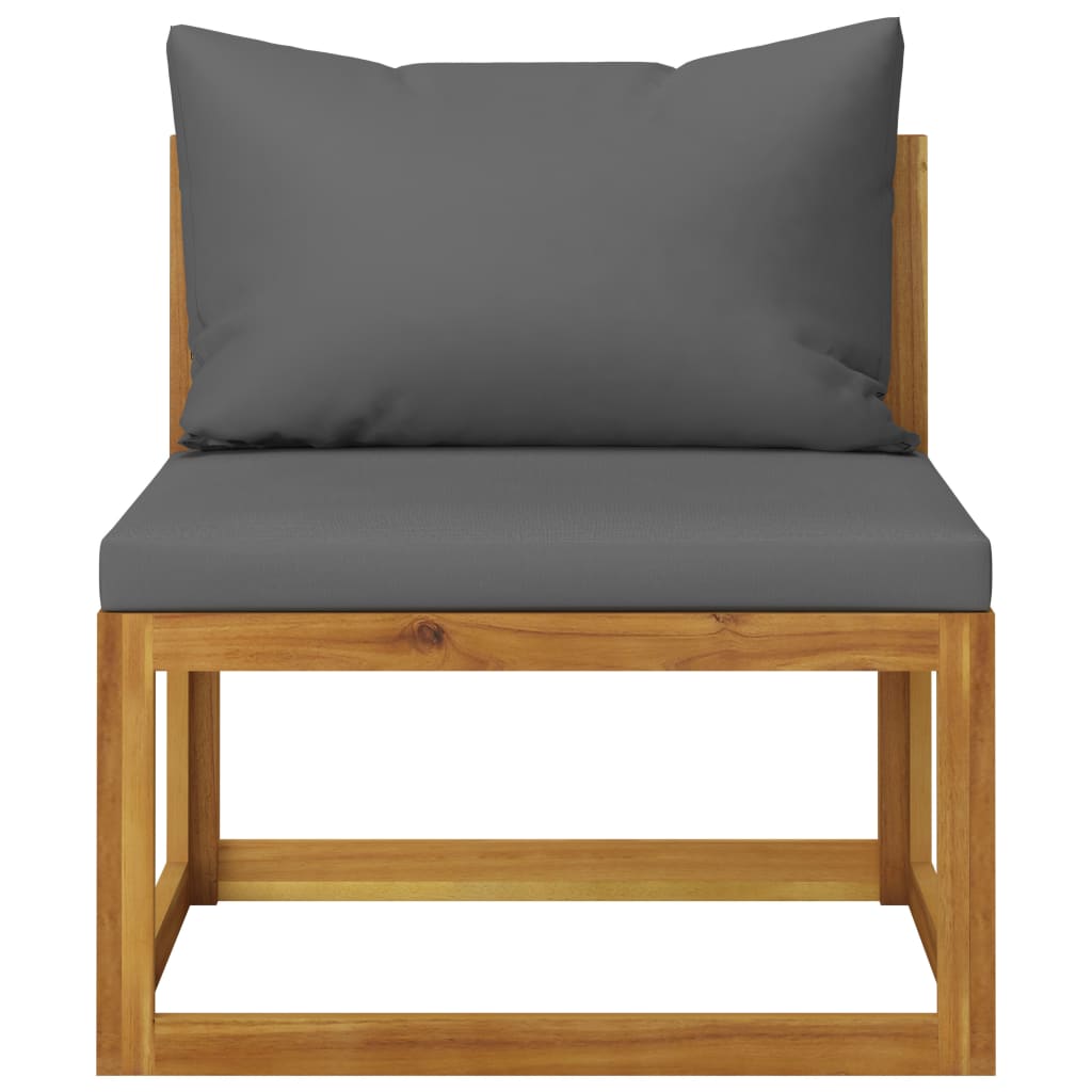 Salon bas de jardin en Bois Gris 5 personnes - 9