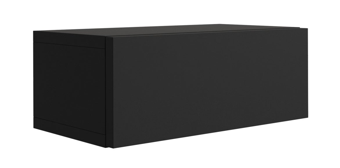 Szafka nocna – front gładki, czarny, 40 x 20 x 16 cm, 40 x 20 x 16 cm