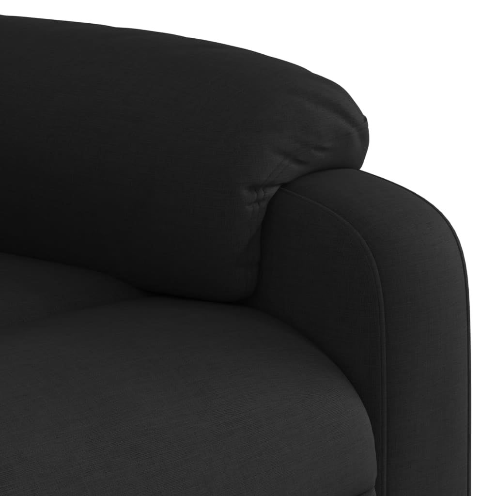 Fauteuil de Salon，Chaise，Fauteuil inclinable de massage noir tissu - 9