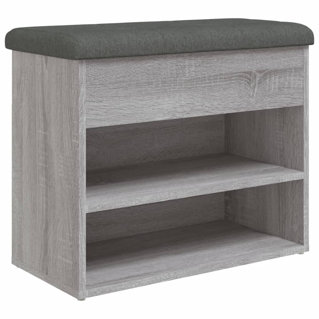FATORRI Panca Portaoggetti Per Scarpe – Rovere Rustico, 6 Cubi, Struttura Metallica, Capacità 180kg