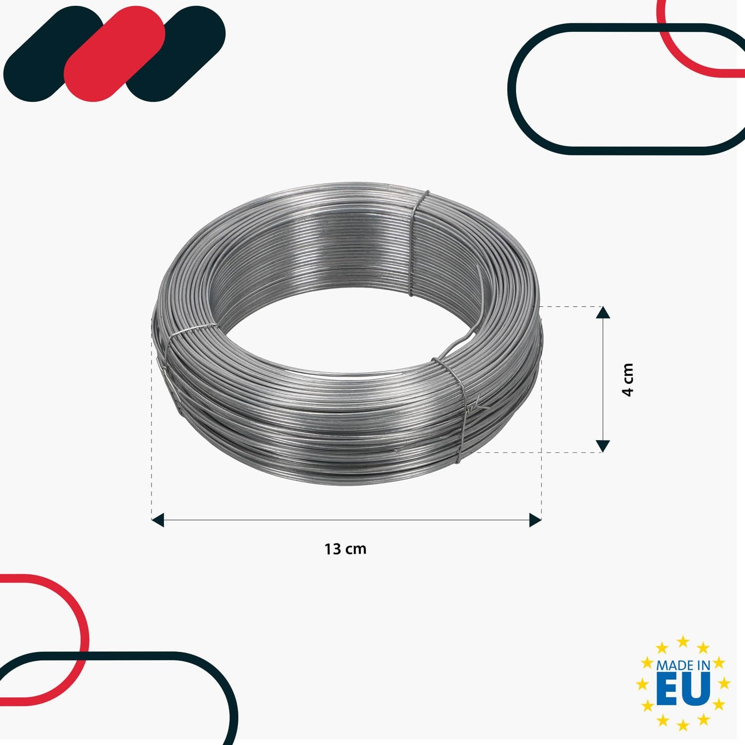 Fil de Jardin Galvanisé, diamètre 1,4 mm - 100 m - Fil de Serrage - Fil de Clôture - Pour Attacher des Plantes - KOTARBAU - 3