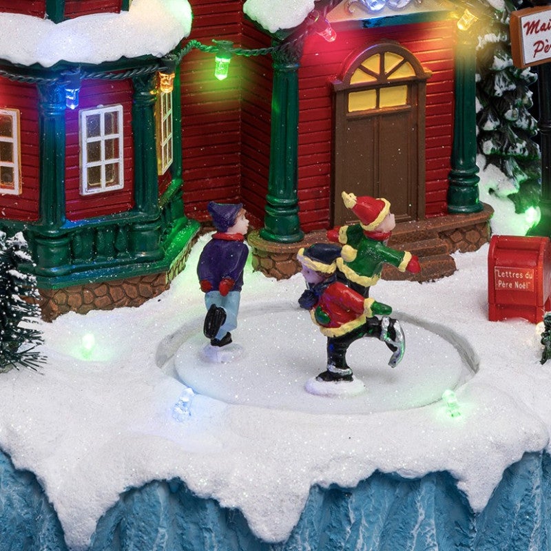 Village lumineux maison du Père Noël 22 LED H.34,5cm musical - Feeric lights & christmas - 5