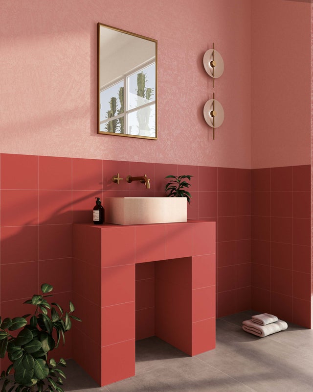 Azulejo rojo: fácil limpieza y resistencia al desgaste
