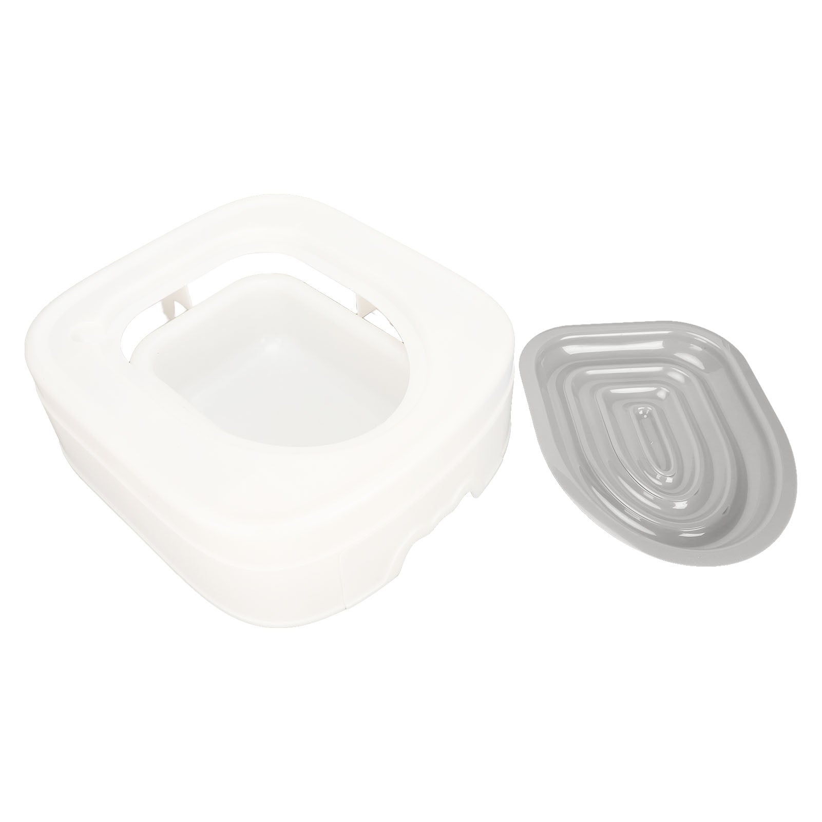 Kit de entrenamiento para gatos ABS 36,5x32,5x12cm Asiento tipo inodoro Fácil limpieza para gatitos Gris – ComfortXL - 4