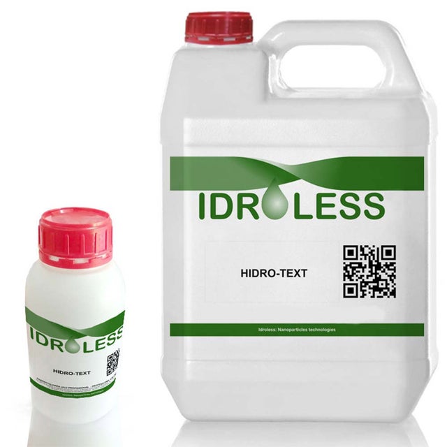 HidroText by Idroless (5l) - Hydrofuge et antitache et antigraisse pour matières textiles. Il ne change pas la couleur ni ne modifie la texture