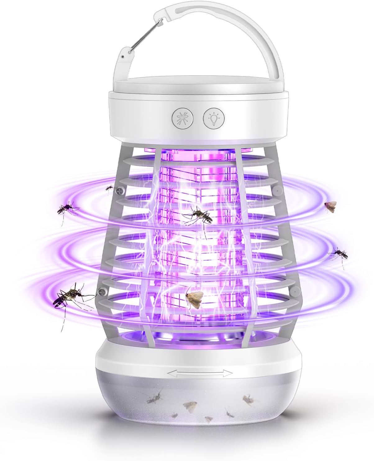 Lampa owadobójcza UV z funkcją ładowania, 3 w 1, może być używana wewnątrz i na zewnątrz, biała