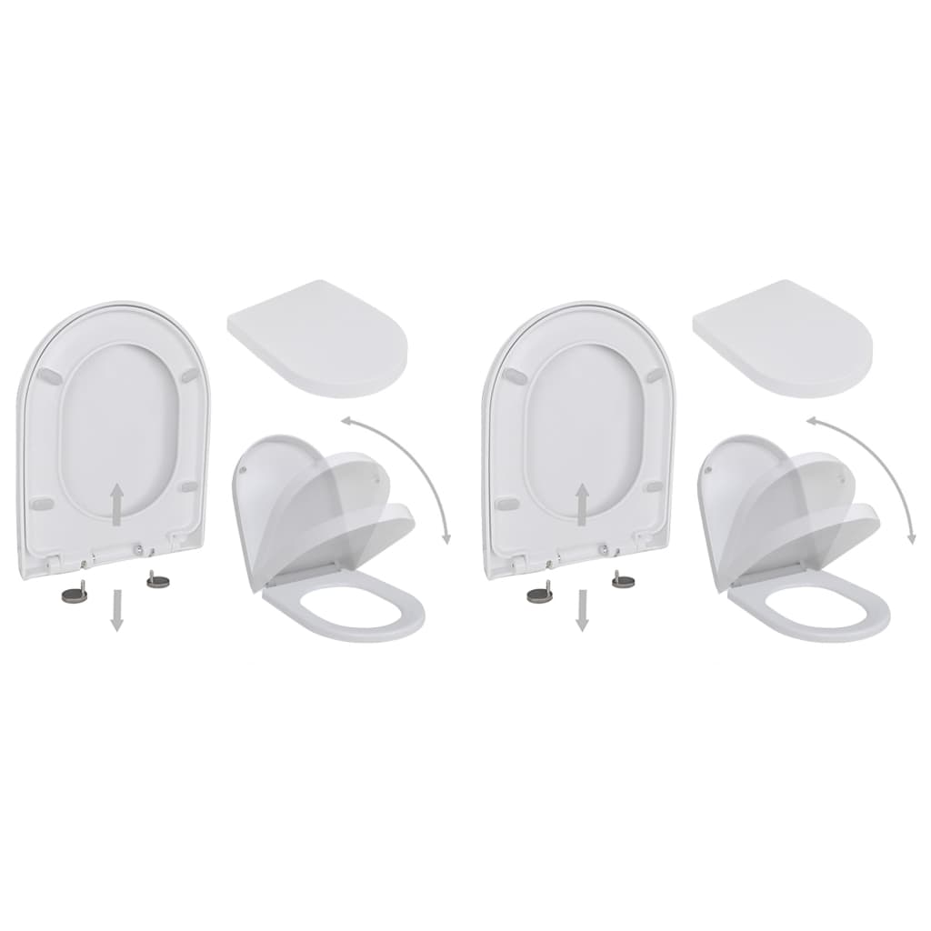 Wirquin Abattant WC First Avec Frein De Chute Thermoplastique Blanc - Soft Close