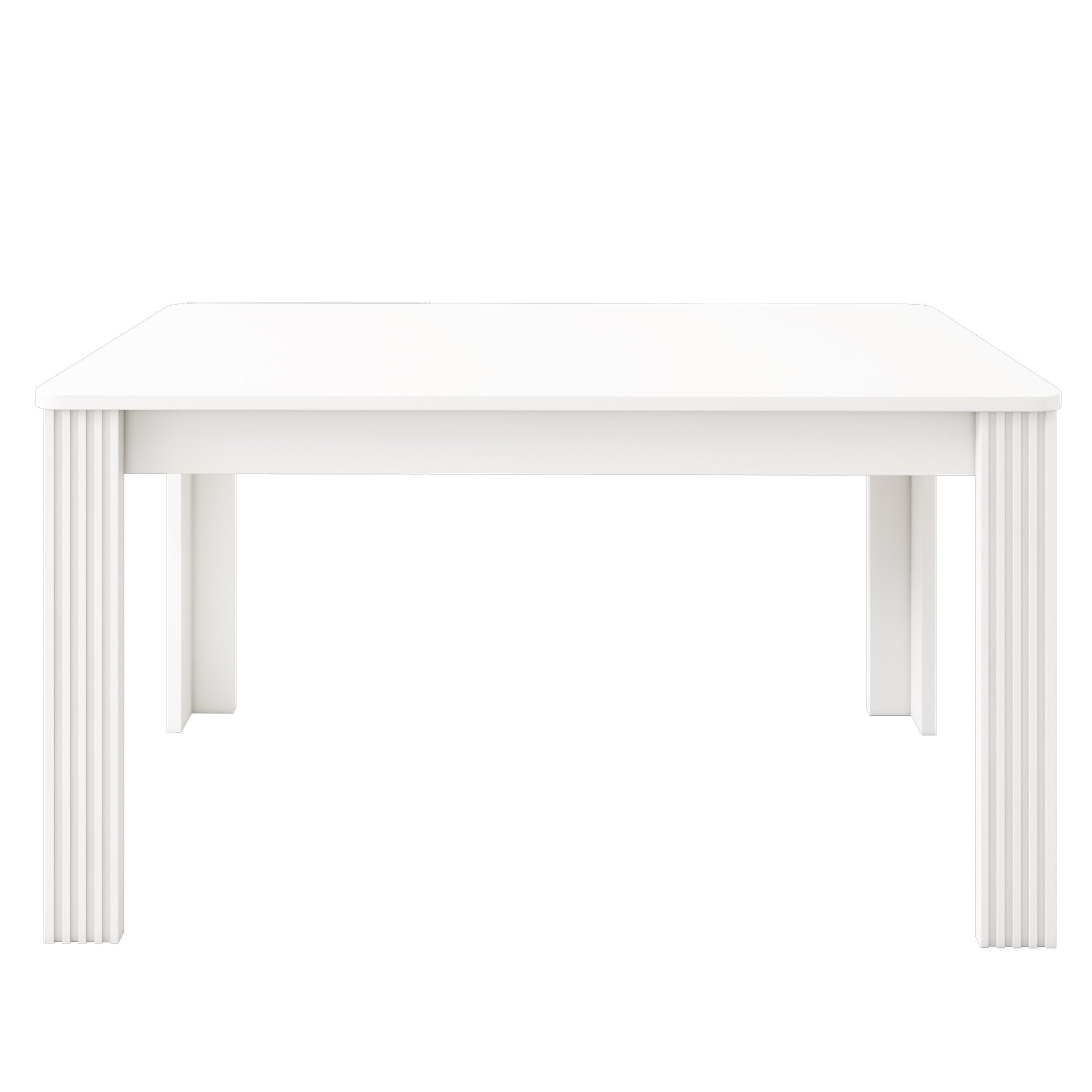 Table à manger à quatre pieds - style modern - Blanc - 4