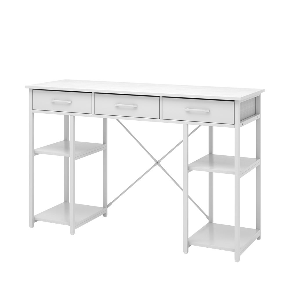 Vicco Biurko Chino, Biały, 120 x 40 cm z 3 szufladami